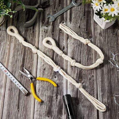4 Pcs Hanging Plant Extender Macrame Plant Hanger Extender Large Hanging Rope for Spring Wall Holders Indoor Outdoor Home Decor