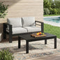 Solaste Aluminum Patio Furniture Set for All Weather, Oversized Metal Outdoor Furniture Set with 27.5" Deep Seating and 3.2" Wide Armrest, Outdoor Patio Sofa with 10" Back Suport Cushion