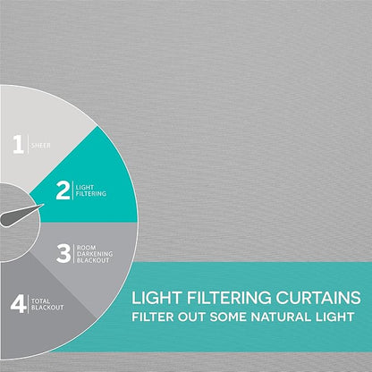 Exclusive Home Cabana Solid Indoor/Outdoor Light Filtering Hook-and-Loop Tab Top Curtain Panel Pair, 54"x120", Cloud Grey