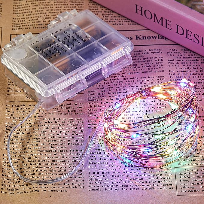 Indoor String Lights 65.6 Ft Battery Powered LED with Remote Control