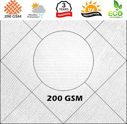 Royal Shade 16' x 20' White Rectangle Sun Shade Sail Canopy Outdoor Patio Fabric Screen Awning RTAPR1620 - UPF50+ 95% UV Blockage, Heavy Duty, Water & Air Permeable (We Make Custom Size)