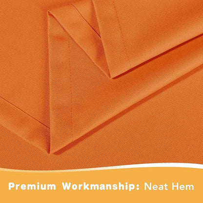 HolidayIdeas Outdoor Curtains for Patio Waterproof, 4 Panels - 54 x 120 Inch - Privacy Protection & Light Filtering Curtains Grommet Outside Curtains for Porch, Backyard (Mecca Orange)