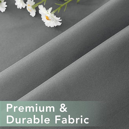 Outdoor Curtains for Patio Waterproof 6 Panels - Windproof, Privacy, Weatherproof Outside Drapes for Gazebo Pergola Porch, Grommet Top and Tab Bottom, 54x108 Inch, Grey