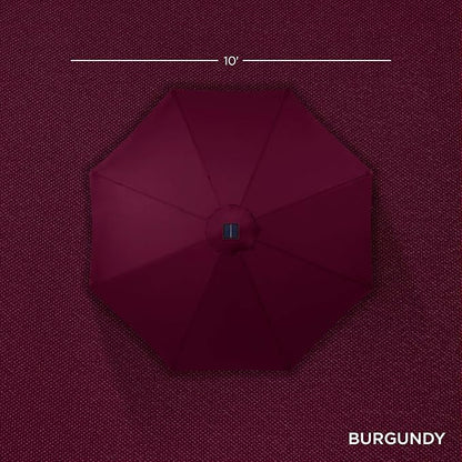 Best Choice Products 10ft Solar Polyester LED Lighted Patio Umbrella w/Tilt Adjustment and UV-Resistant Fabric