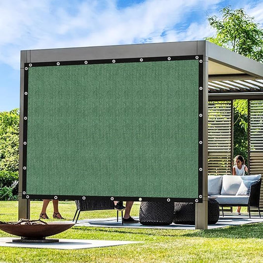 Artpuch Outdoor Pergola Shade Cover 4' X 18' Sun Shade Cloth with Grommets, 90% UV Protection Canopy Patio Privacy Screen (Customized Available) GN107, Green