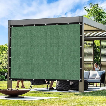 Artpuch Outdoor Pergola Shade Cover 7' X 16' Sun Shade Cloth with Grommets, 90% UV Protection Canopy Patio Privacy Screen (Customized Available) GN107, Green