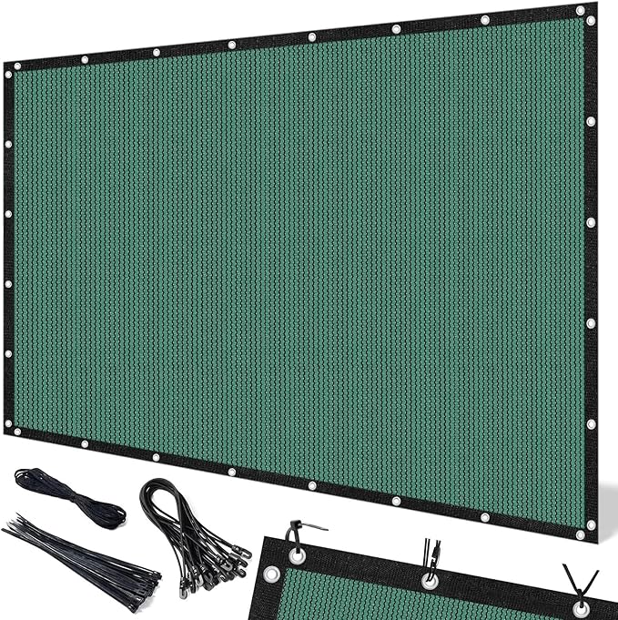 Artpuch 90% Sun Shade Cloth, 8 x 10 FT Pergola Shade Cover Canopy with Grommets, Sun Screen Fabric Tarp for Patio, Outdoor, Garden, Backyard, Green