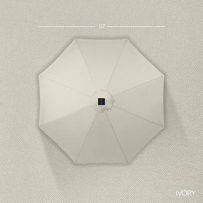 Best Choice Products 10ft Offset Cantilever Hanging Market Patio Umbrella, Smooth 360° Rotation, 8 Sturdy Ribs, Easy Adjustment - Ivory