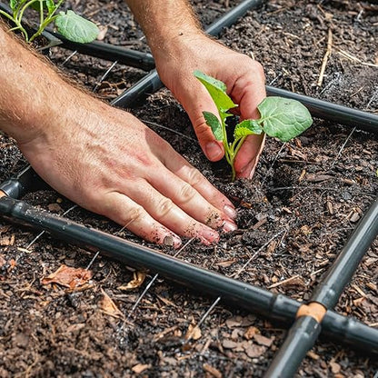 Garden Grid Watering System | Raised Garden Bed Drip Irrigation System – But Better | Pre-Assembled, Waters Every Plant Evenly, 1-Minute Setup | Square Foot Gardening Grid | US-Made (Standard, 2x6)