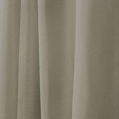 NICOLE MILLER NEW YORK Canvas Indoor/Outdoor Grommet Top Curtain Panel Pair, 54"x108", Khaki