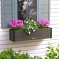 Mayne Vista 3ft Modern Window Box Planter with Panel Design and Drainage Hole