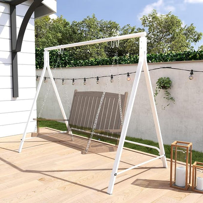 Outsunny Metal Porch Swing Stand, Heavy Duty Swing Frame, Hanging Chair Stand - Image 8