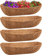 Legigo 4PCS 36 Inch Natural Trough Coco Coir Liners Planters Replacement, Pre-Formed Window Basket Coconut Coir Fiber Liner for Garden Window Flower Box Pots, Fence Trough Planter, Wall Planter Basket