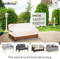 Loveseat Sofa Cover, Waterproof 600D Oxford Fabric, Beige & Brown