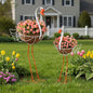 Set of 2 White Goose Outdoor Planters with Basket Larger Sizes 29 26.5 Metal Goose Planters for Spring Party Gifts Indoor Flowers Lawn Patio Garden Yard Porch Decor