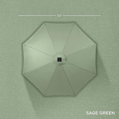 Best Choice Products 10ft Solar Polyester LED Lighted Patio Umbrella w/Tilt Adjustment and UV-Resistant Fabric