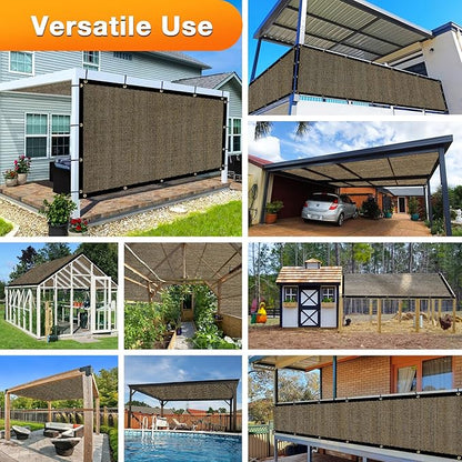 Artpuch Outdoor Pergola Shade Cover 4x13 FT Sun Shade Cloth with Grommets Mocha 90% UV Protection Canopy Patio Privacy Screen (Customized Available)
