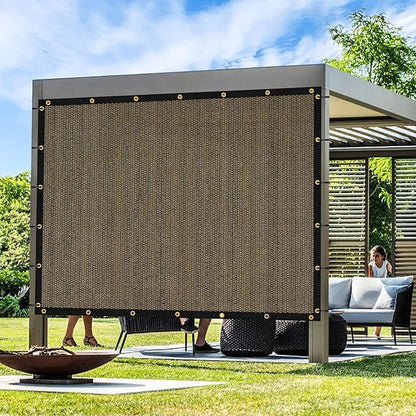 Artpuch Outdoor Pergola Shade Cover 21x24 FT Sun Shade Cloth with Grommets Mocha 90% UV Protection Canopy Patio Privacy Screen (Customized Available)