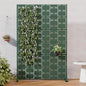 Casaphoria Metal Privacy Screen Outdoor, 72" H x 47" W Freestanding Decorative Privacy Screen for Patio Deck Balcony Garden with Stable Base, Drakgreen-Square