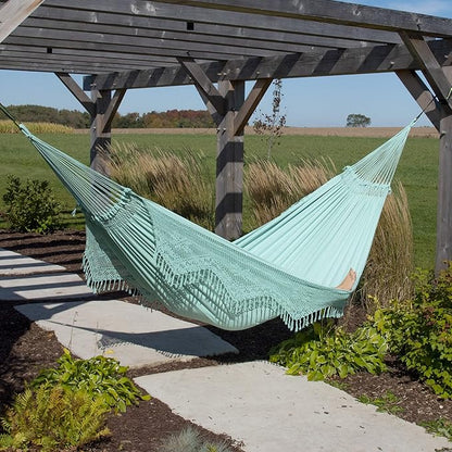 Vivere Authentic Brazilian Cotton Hammock - 450 lb Capacity (Copacabana)