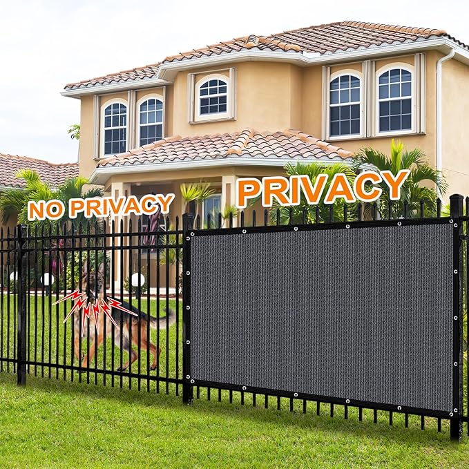 Artpuch 90% Sun Shade Cloth, 3 x 8 FT Pergola Shade Cover Canopy with Grommets, Sun Screen Fabric Tarp for Patio, Outdoor, Garden, Backyard, Dark Grey