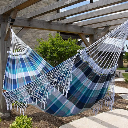 Vivere Authentic Brazilian Cotton Hammock - 450 lb Capacity (Marina)