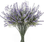 Butterfly Craze Lavender Flower Stems - Lifelike Outdoor Artificial Plants - DIY Crafts & Floral Picks - Planter Filler & Window Flower Box - Pack of 8, 14.5"-16.5" Violet & Green