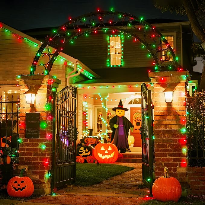 String Lights 168ft Red to Green Color Changing LED Outdoor Lights