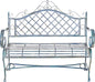 Safavieh PAT5017C Outdoor Collection Abner Antique Blue Wrought Iron 46-inch Garden Bench