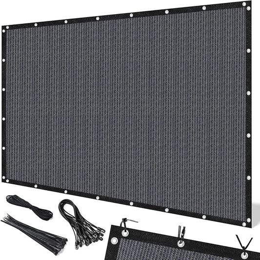 Artpuch 90% Sun Shade Cloth, 6 x 10 FT Pergola Shade Cover Canopy with Grommets, Sun Screen Fabric Tarp for Patio, Outdoor, Garden, Backyard, Blue Grey