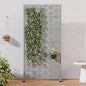 Casaphoria Metal Privacy Screen Outdoor, 72" H x 35" W Freestanding Decorative Privacy Screen for Patio Deck Balcony Garden with Stable Base, Grey-Square