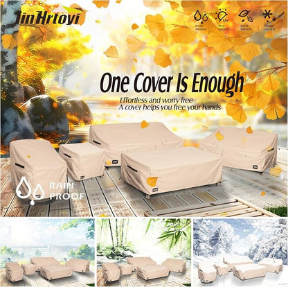 3-Seater Outdoor Couch Cover, 79Wx38Dx35H inches Outdoor Furniture Covers - Image 8
