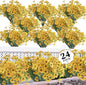 24 Yellow Bundles Artificial Flowers for Outdoors/Indoors Fake Flowers Plants for Indoor Outside Garden Porch Window Box Home Wedding Farmhouse