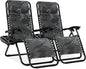 Best Choice Products Set of 2 Adjustable Steel Mesh Zero Gravity Lounge Chair Recliners w/Pillows and Cup Holder Trays - Camoflage