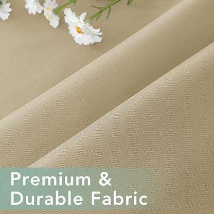 Outdoor Curtains for Patio Waterproof 6 Panels - Windproof, Privacy, Weatherproof Outside Drapes for Gazebo Pergola Porch, Grommet Top and Tab Bottom, 54x108 Inch, Cream