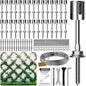 Wire Trellis for Climbing Plants Outdoor, 30-Set Wall Wire Trellis Kit with 1/8in x 150ft Stainless Steel Cable, T316 Espalier System for Fence and Garden DIY Projects