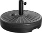 Yaheetech Umbrella Base 85.7lbs Round Water & Sand Filled Patio Outdoor Umbrella Stand with Steel Umbrella Holder Suit for Dia 1.5'' or 1.9'' Umbrella Pole, Black