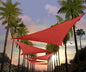 Amgo Custom Size 17' x 17' x 17' Red Triangle Sun Shade Sail Order to Make Canopy Awning UPF50+ AGSLT, 95% UV Blockage, Water & Air Permeable, 200GSM Commercial Standard (We Customize)