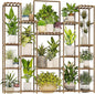 Bamworld Plant Shelf Indoor Hanging Plant Stand Outdoor Large Plant Shelves Tall Flower Holder wooden plant stand for Multiple Plants Plant Rack for Living Room Balcony Decor Garden Clearance Deals 17 Pots Plant Table