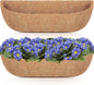 HFHOME 2PCS 36 Inch Coco Liners for planters, Horse Trough Half Moon Shape Replacement Coconut Planter Hanging Basket Liners for Window Box Hanging Trough Planter