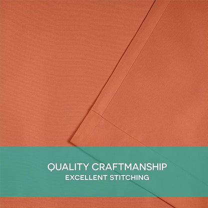 Exclusive Home Cabana Solid Indoor/Outdoor Light Filtering Hook-and-Loop Tab Top Curtain Panel Pair, 54"x108", Mecca Orange