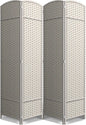 Sorbus 4 Panel Room Divider 6 ft. Tall - Privacy Screen, Extra Wide Double Hinged Panels, Mesh Hand-Woven Design, Partition Room Dividers and Folding Privacy Screens, Wall Divider for Room Separation