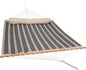 Sunnydaze Quilted Outdoor Hammock with Spreader Bars - Heavy-Duty 450-Pound Capacity Double Hammock for Outside - Mountainside