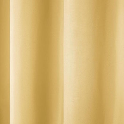 TOWN & COUNTRY BASICS Cabana Solid Heavyweight Indoor Outdoor Curtains, Light Filtering Opacity with Grommet Top, Water Repellent, 2-Pack Set, 54"x108", Sundress Yellow