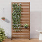 Casaphoria Metal Privacy Screen Outdoor, 72" H x 35" W Freestanding Decorative Privacy Screen for Patio Deck Balcony Garden with Stable Base, Brown-Benjamin