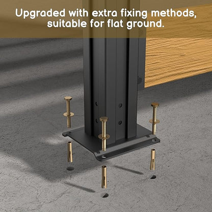 MUPATER 5ft H×3.3ft W No Dig Wooden Privacy Screen, 2 Way to Use, Ideal Outdoor - Image 4