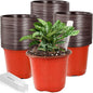 Plant Nursery Pot/Pots 200 Pcs 4" Plastic Small Plants Pots Flower Pots Seed Starting Pots for Plants Indoor Outdoor Seeding pots (with 200 Plant Labels)