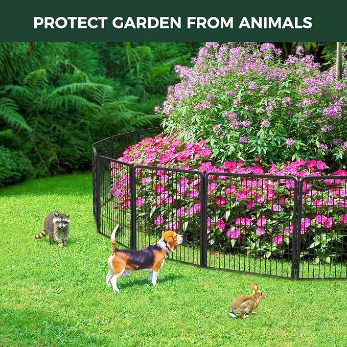 FXW Garden Fence Outdoor for The Yard – 32in x 36.4ft Heavy Duty Metal Animal - Image 2