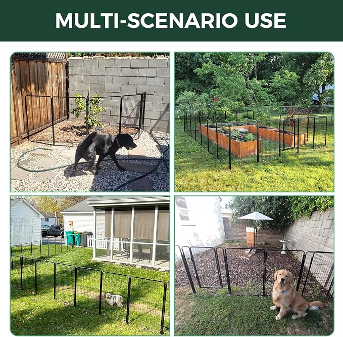 FXW Garden Fence Outdoor for The Yard – 40in x 36.4ft Heavy Duty Metal Animal - Image 6