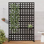 Casaphoria Metal Privacy Screen Outdoor, 72" H x 47" W Freestanding Decorative Privacy Screen for Patio Deck Balcony Garden with Stable Base, Black-Square